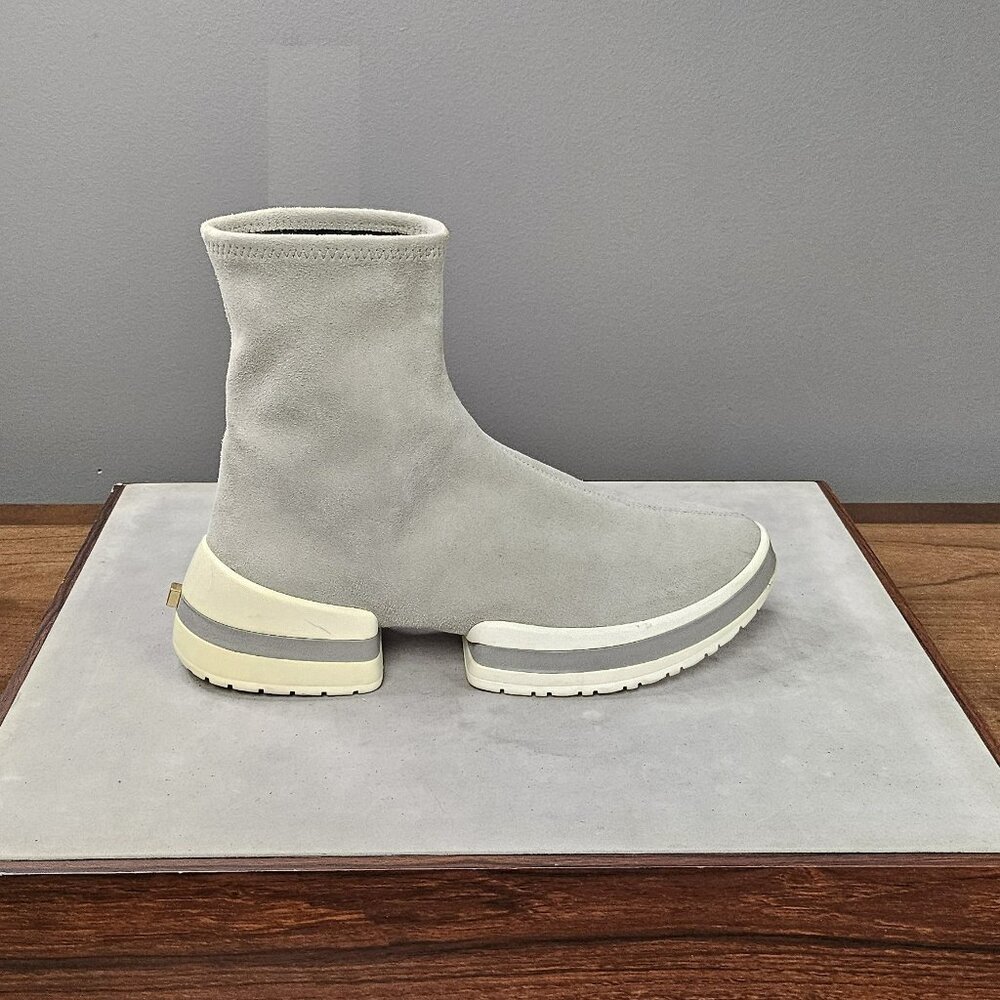 Stuart Weitzman Pull On Sock Ankle Stretch Suede Boots